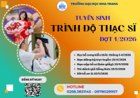 TUYỂN SINH TRÌNH ĐỘ THẠC SĨ - ĐỢT 1 NĂM 2026