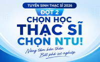TUYỂN SINH TRÌNH ĐỘ THẠC SĨ 2026 - ĐỢT 2