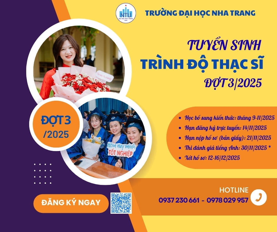TUYỂN SINH TRÌNH ĐỘ THẠC SĨ ĐỢT 3 NĂM 2025
