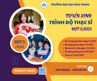 TUYỂN SINH TRÌNH ĐỘ THẠC SĨ ĐỢT 3 NĂM 2025