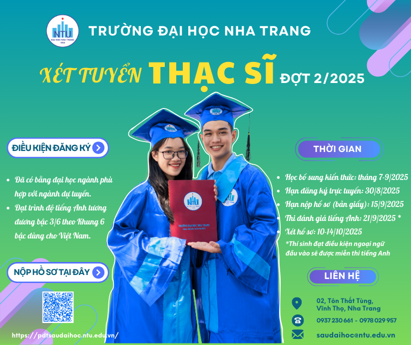 TUYỂN SINH THẠC SĨ ĐỢT 2 NĂM 2025