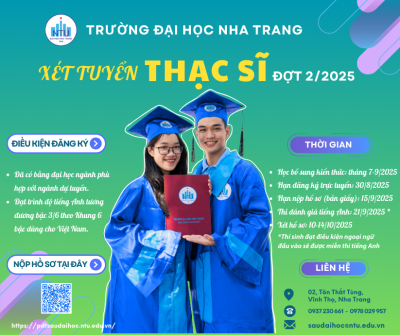 TUYỂN SINH THẠC SĨ ĐỢT 2 NĂM 2025