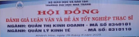 Buổi bảo vệ luận văn/đề án tốt nghiệp thạc si Đợt 2 năm 2025